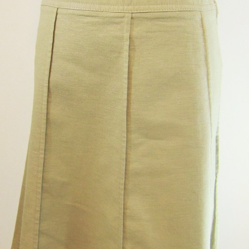 A-Panel Skirt, Tan by George Sz 8 - Picture 2 of 9